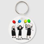 Happy Birthday Nuns Schlüsselanhänger (Rückseite)