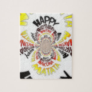 Happy Birthday nur Hakuna Matata Gifts Design Art Puzzle