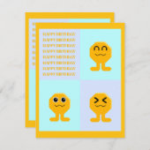 Happy Birthday Octagon Popkin Einladung (Vorne/Hinten)