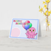 Happy Birthday Octopus Card Karte (Gelbe Blume)