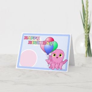 Happy Birthday Octopus Card Karte