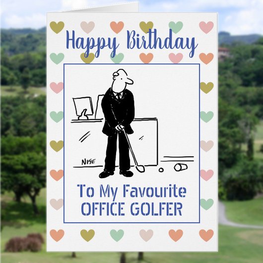 Happy Birthday Office Golfer
