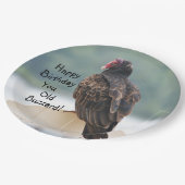 Happy Birthday Old Buzzard Pappteller (Schrägansicht)