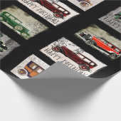 Happy Birthday Old Chap VIntage Cars Geschenkpapier (Ecke)