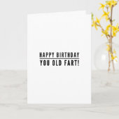 Happy Birthday Old Furz Karte (Gelbe Blume)