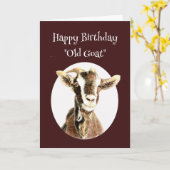 Happy Birthday Old Goat Over the Hill Humor Karte (Gelbe Blume)
