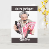 Happy Birthday Old Guy Karte (Gelbe Blume)