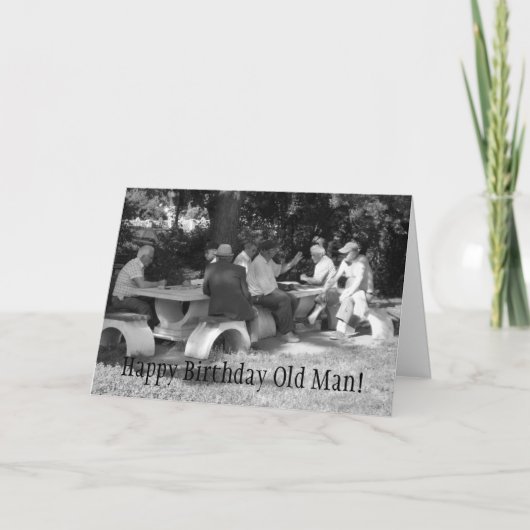 Happy Birthday Old Man card Karte (Vorderseite)