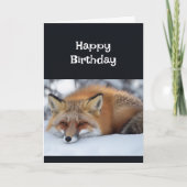Happy Birthday Old Timer Niedlich Fox Animal Fun Karte (Vorderseite)