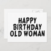 Happy Birthday Old Women Postkarte (Vorne/Hinten)