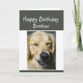 Happy Birthday Older Brother Fun Lachen Hund Karte (Vorderseite)