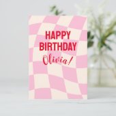 Happy Birthday Olivia Individuelle Name Personalis Karte (Stehend Vorderseite)