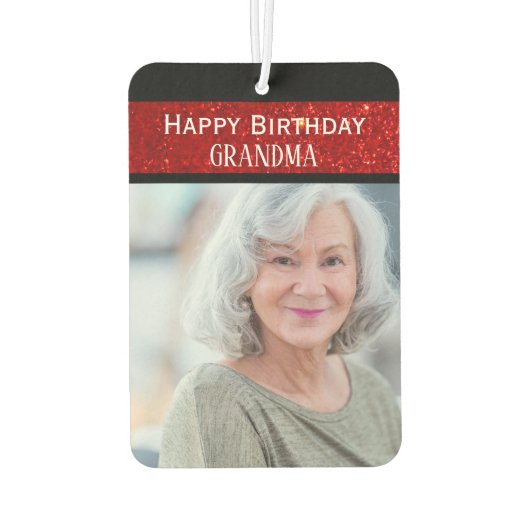Happy Birthday Oma Autolufterfrischer (Rückseite)