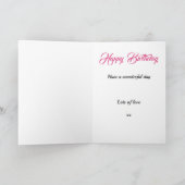 Happy Birthday Oma Black Pink Typografy Card Karte (Innenseite)