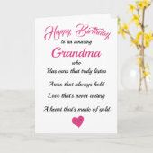 Happy Birthday Oma Black Pink Typografy Card Karte (Gelbe Blume)