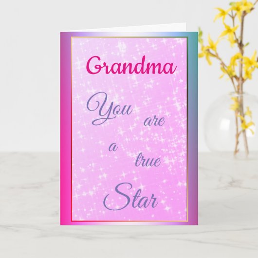 Happy Birthday Oma Design Karte (Gelbe Blume)