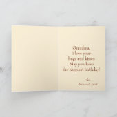 Happy Birthday Oma Fall Theme Karte (Innenseite)