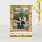 Happy Birthday Oma Fall Theme Karte (Gelbe Blume)