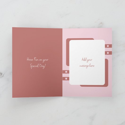 Happy Birthday Oma fügen 6 Fotos rosa Lachs Karte (Innenseite)