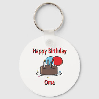 Happy Birthday Oma German Oma Birthday Design Schlüsselanhänger
