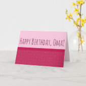 Happy Birthday, Oma! & I Love You (on Back) Karte (Gelbe Blume)