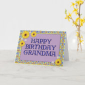 Happy Birthday Oma Karte (Gelbe Blume)