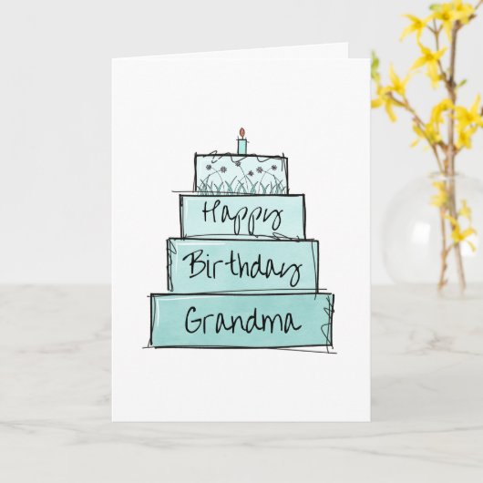 Happy Birthday Oma Karte (Gelbe Blume)