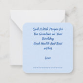 Happy Birthday Oma Mitteilungskarte (Rückseite)