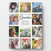 Happy Birthday Oma Modern Foto Collage Chic Fotoplatte (Vorderseite)