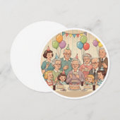 Happy Birthday Oma Vintag Design Save The Date (Vorne/Hinten)