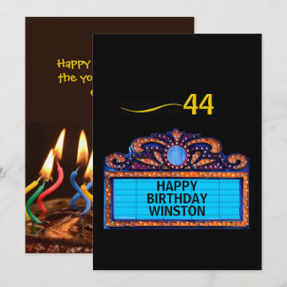 Happy Birthday on a Theater Marquee