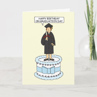 Happy Birthday on Graduation Day for Her Karte