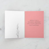 Happy Birthday on Valentine's Day Gladiola Flower Karte (Innenseite)