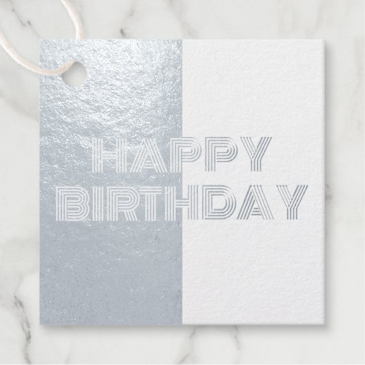 Happy Birthday Op Einfaches Highlights Geschenkanhänger (Vorderseite)