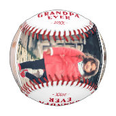 Happy Birthday Opa Modern 3 Foto Collage Baseball (Vorderseite)