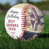 Happy Birthday Opa Rustic 3 Foto Collage Baseball