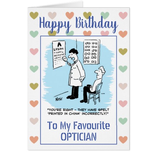 Happy Birthday Optician (Vorne)