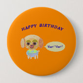 Happy Birthday Orange Button (Vorderseite)
