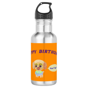 Happy Birthday Orange Edelstahlflasche
