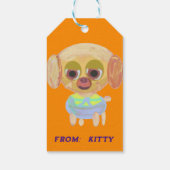 Happy Birthday Orange Geschenkanhänger (Rückseite)