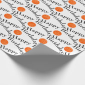 Happy Birthday Orange Pickleballs on White Geschenkpapier (Ecke)