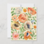 Happy Birthday Orange Spring Flowers Mitteilungskarte (Vorderseite)