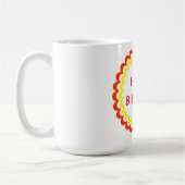 Happy Birthday Orange Yellow Tasse (Links)