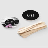 Happy Birthday Orchid Streifen mit Alter Fächer (Non-assembled)