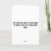 Happy Birthday Ostrich mit Party Hat Balloons Karte (Rückseite)