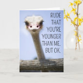 Happy Birthday | Ostrich Speak Karte (Gelbe Blume)