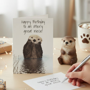 Happy Birthday Otterly Great Niece Karte