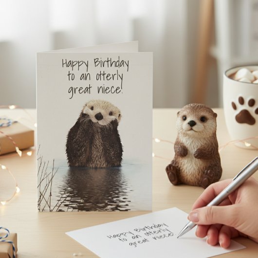Happy Birthday Otterly Great Niece Karte
