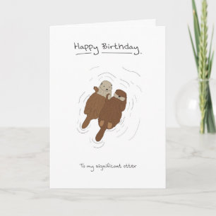 Happy Birthday - Otters Card Feiertagskarte