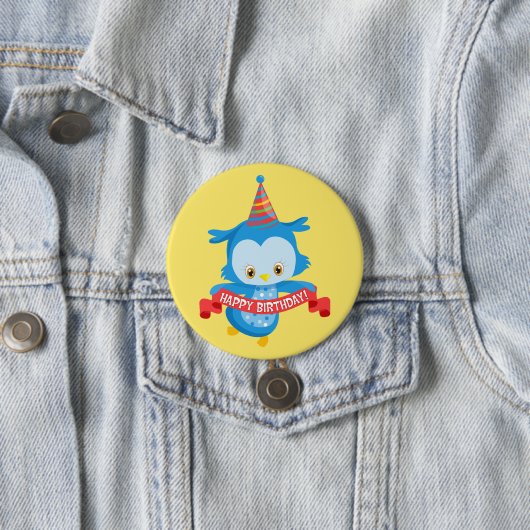 Happy Birthday Owl Button (Beispiel)